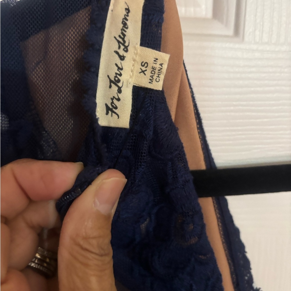 For Love And Lemons Navy Long Sleeve Dress - Picture 6 of 8